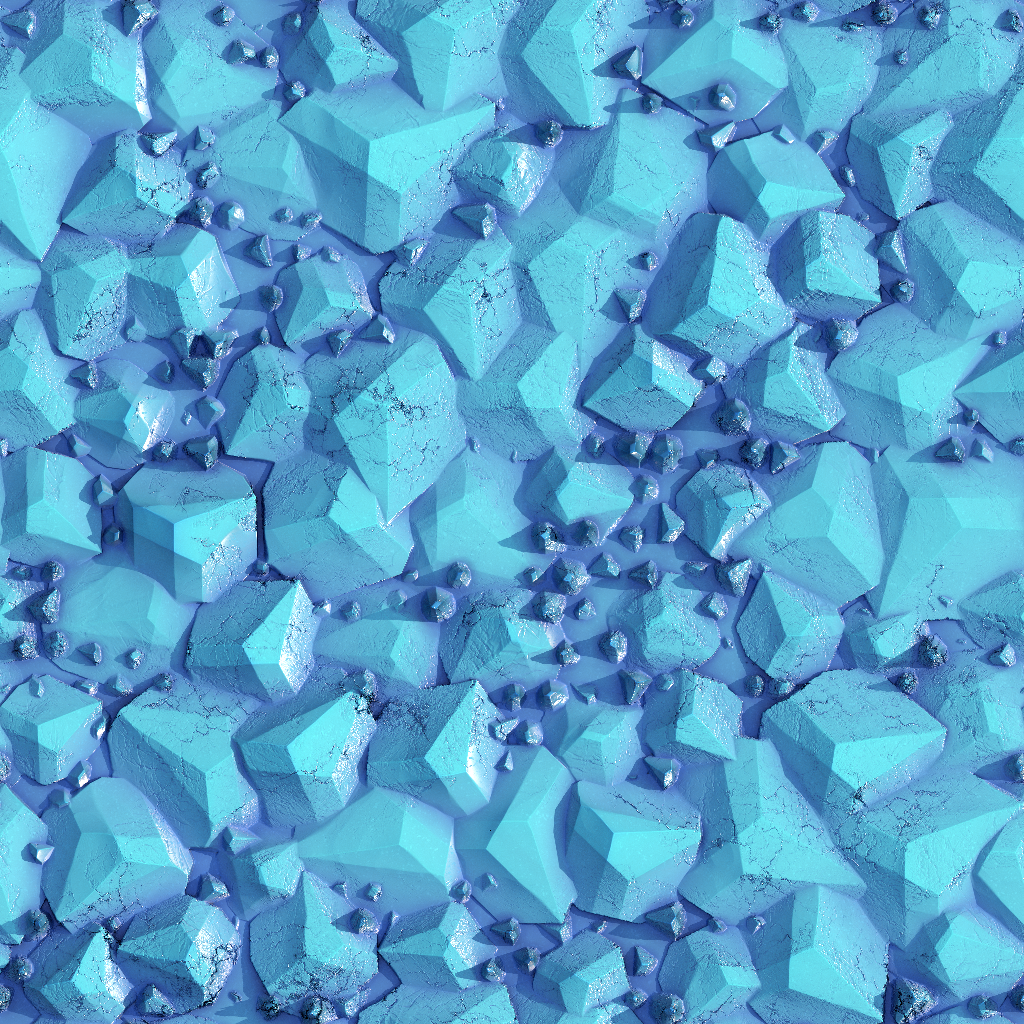 Ice crystals stylized