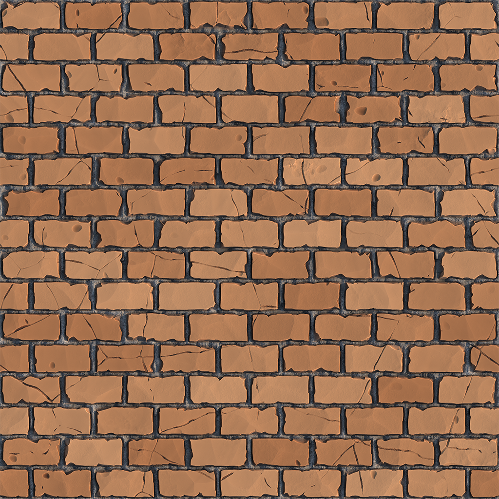 Stylized brown bricks