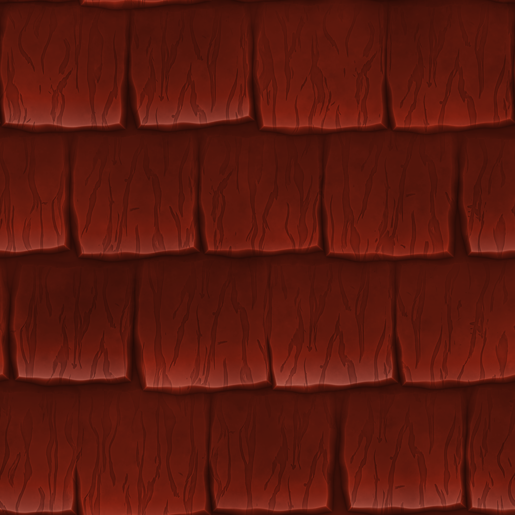 Stylized red roof tiles