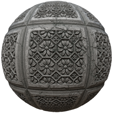Stone pattern material ball